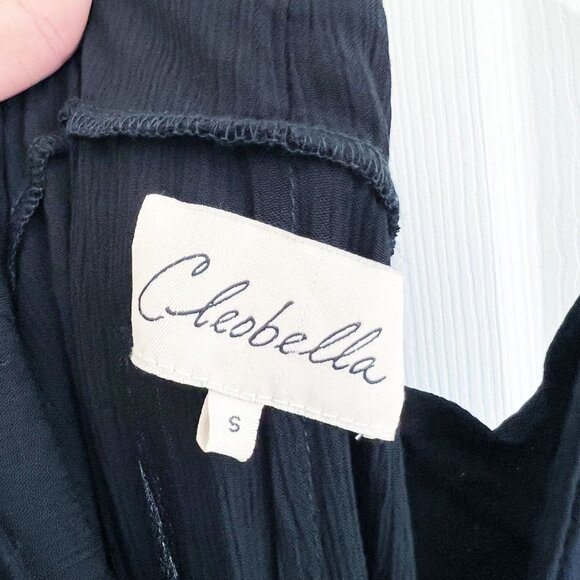 Cleobella Revolve Black Sleeveless Flounce Maxi Dress Women's Size Small S - Picture 6 of 8